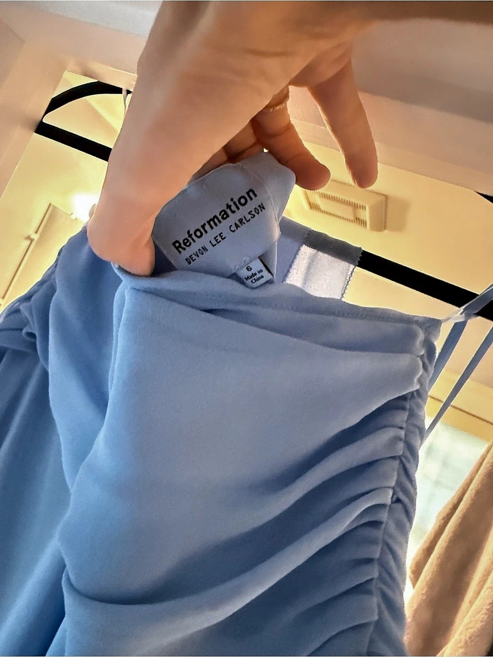 Reformation Devon Lee Carlson Blue Set Blue Size 6 - Picture 8 of 8